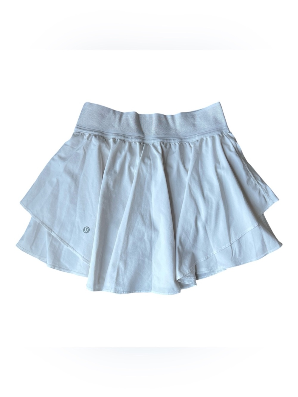 Lululemon Court Rival High-Rise Skirt Running Tennis Golf White Women Size 2 GUC